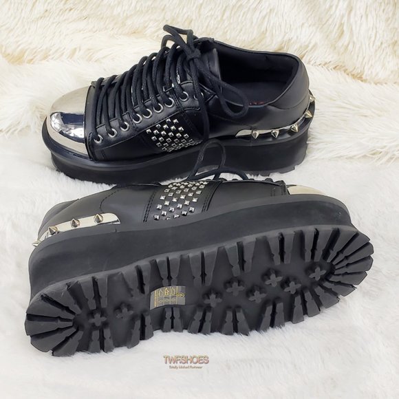 Demonia Gravedigger Unisex Oxdford Shoe main image 9